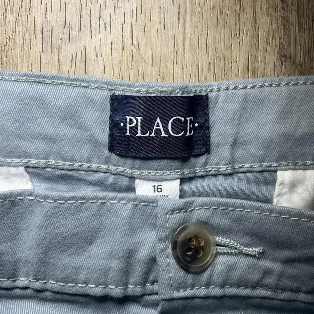 The Children's Place Denim Shorts Size 16 Light Blue Button Fly Kids Casual